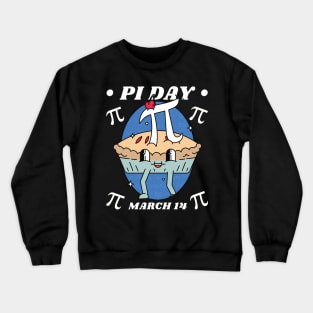 Pi Day March 14 Cute Cartoon Pi Pie Crewneck Sweatshirt